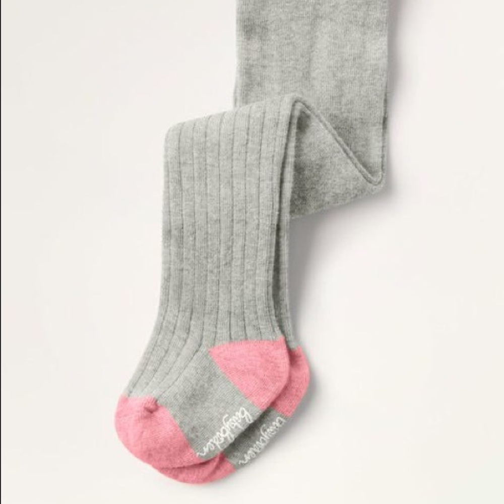 Mini Boden Grey Ribbed Tights 6-12
